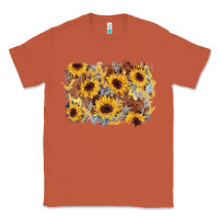 Copper sunflower glitter leather background Classic Tee - AdoDesignShop