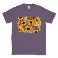 Lavender sunflower glitter leather background Classic Tee - AdoDesignShop