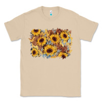 Mushroom sunflower glitter leather background Classic Tee - AdoDesignShop