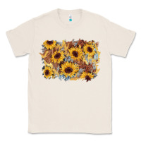 Natural sunflower glitter leather background Classic Tee - AdoDesignShop