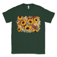 Sports Green sunflower glitter leather background Classic Tee - AdoDesignShop