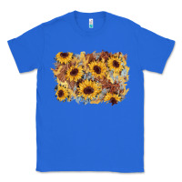 True Royal sunflower glitter leather background Classic Tee - AdoDesignShop