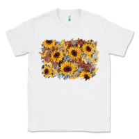 White sunflower glitter leather background Classic Tee - AdoDesignShop