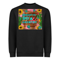 Black raised 90's country guitar cactus sunflower's Heavyweight Sweatshirt - Artiststas