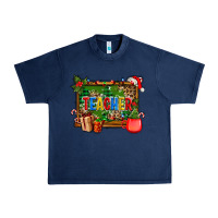 Navy christmas teacher and coffe cup with board Urban Heavy Tee - AdoDesignShop