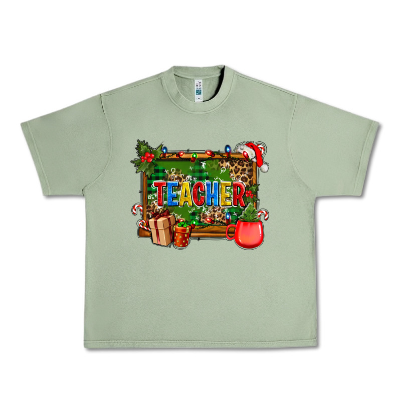 Christmas Teacher And Coffe Cup With Board Urban Heavy Tee by AdoDesignShop | Teevron