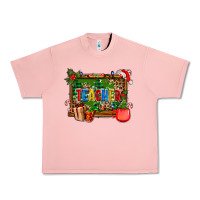 Salmon christmas teacher and coffe cup with board Urban Heavy Tee - AdoDesignShop