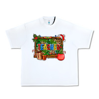 White christmas teacher and coffe cup with board Urban Heavy Tee - AdoDesignShop