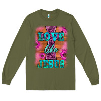 Army Green love like jesus Long Sleeve Tee - BarkalooDesign
