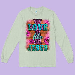 Love Like Jesus Long Sleeve Tee Designed By Barkaloodesign