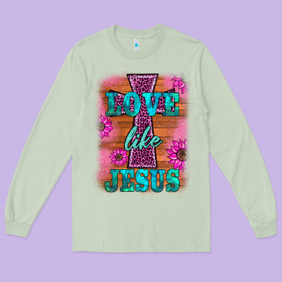 Love Like Jesus Long Sleeve Tee Designed By Barkaloodesign