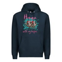 Navy Hangin With My Heifers Premium Hoodie - Bettercallsaul