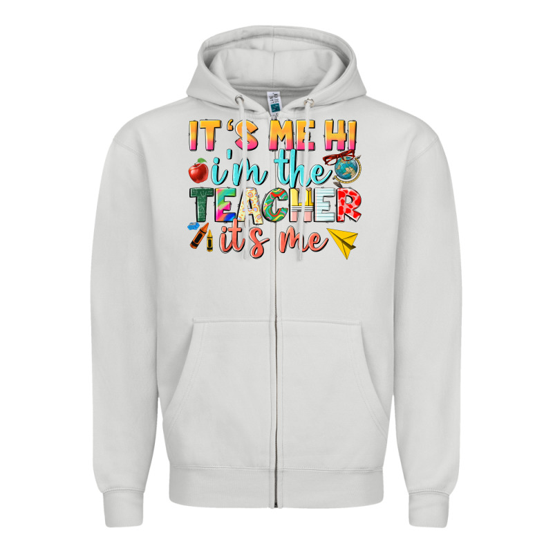 Its Me Hi Im The Teacher Its Me Nca Zipper Hoodie by NancyCooperArtShop | Teevron