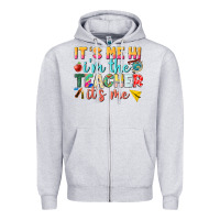 Heather Grey its me hi im the teacher its me nca Zipper Hoodie - NancyCooperArtShop
