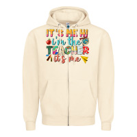 Sandshell its me hi im the teacher its me nca Zipper Hoodie - NancyCooperArtShop