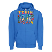 True Royal its me hi im the teacher its me nca Zipper Hoodie - NancyCooperArtShop