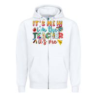 White its me hi im the teacher its me nca Zipper Hoodie - NancyCooperArtShop