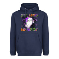 Navy spook around and find out Heavyweight Hoodie - LillyAllenDesigns