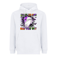 White spook around and find out Heavyweight Hoodie - LillyAllenDesigns