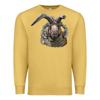 Antique Gold navajo churro sheep head Premium Sweatshirt - LillyAllenDesigns