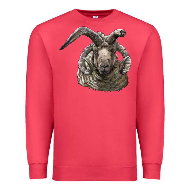 Navajo Churro Sheep Head Premium Sweatshirt by LillyAllenDesigns | Teevron