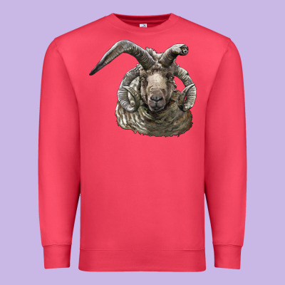 Navajo Churro Sheep Head Premium Sweatshirt Designed By Lillyallendesigns