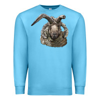 Ocean Blue navajo churro sheep head Premium Sweatshirt - LillyAllenDesigns