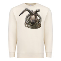 Sandshell navajo churro sheep head Premium Sweatshirt - LillyAllenDesigns