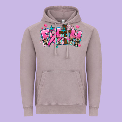Cancer Faith Cross Vintage Hoodie Designed By Adodesignshop