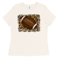 Bone leopard american football backround Ladies Tee - RanaPortraitStore
