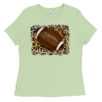 Matcha leopard american football backround Ladies Tee - RanaPortraitStore