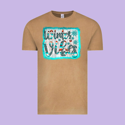 Winter Vibes Vintage Tee Designed By Jahusdesignshop