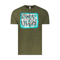 Vintage Olive winter vibes Vintage Tee - JahusDesignShop