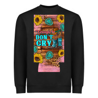 Cowgirls Don't Crty Boots Hat Sunflowers 12 Oz Can Cooler  (slim) Heavyweight Sweatshirt | Teevron