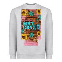 Heather Grey cowgirls don't crty boots hat sunflowers 12 oz can cooler  (slim) Heavyweight Sweatshirt - Artiststas