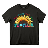 Asphalt teacher sunflower listen encourage motivate inspir Heavy Core Tee - Zillion Design Studio