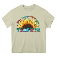 Mossy teacher sunflower listen encourage motivate inspir Heavy Core Tee - Zillion Design Studio