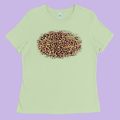 Ladies Tee leopard pattern