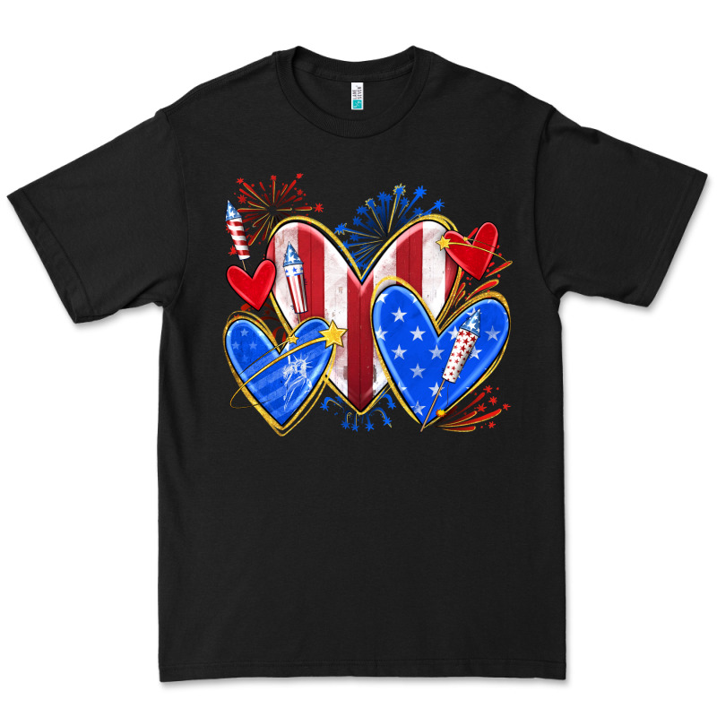 4th Of July Hearts Premium Tee by texasbilliewilder | Teevron