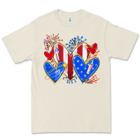 Bone 4th of july hearts Premium Tee - texasbilliewilder