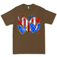 Cacao 4th of july hearts Premium Tee - texasbilliewilder