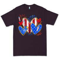 Plum 4th of july hearts Premium Tee - texasbilliewilder