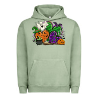 Pigment Oil Green halloween heart Urban Hoodie - CowGirlArtShop