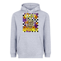 Heather Grey stay skeleton hand spooky Heavyweight Hoodie - LillyAllenDesigns