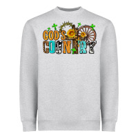 Heather Grey gods country Heavyweight Sweatshirt - AdoDesignShop