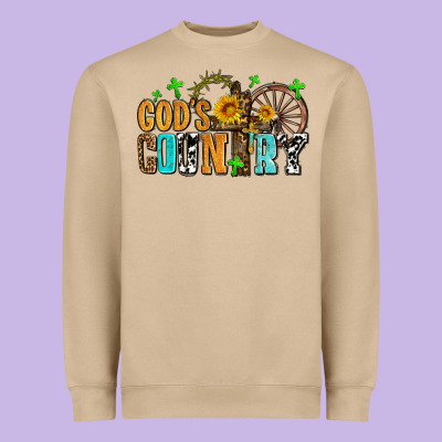 Gods Country Heavyweight Sweatshirt Designed By Adodesignshop