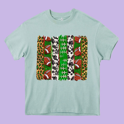 Football Brush Strokes Heavy Core Tee Designed By Texasbilliewilder