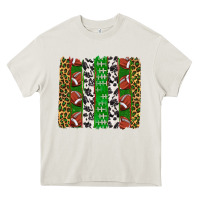 Cream football brush strokes Heavy Core Tee - texasbilliewilder