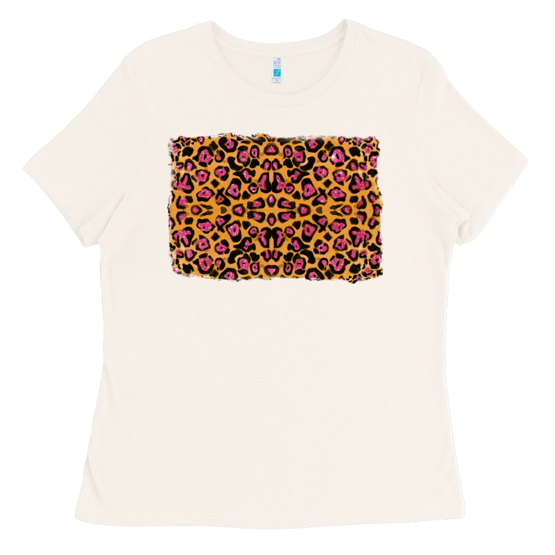 Leopard Glitter Background Ladies Tee by RanaPortraitStore | Teevron