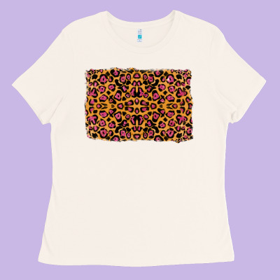 Ladies Tee leopard glitter background